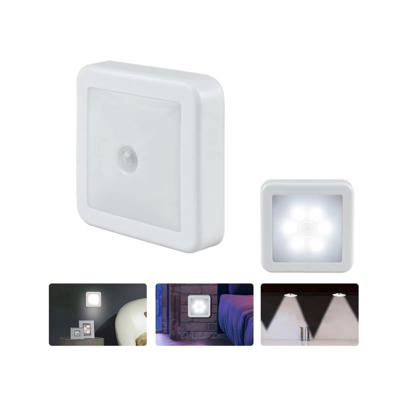 Luz Nocturna Cuadrada LED con Sensor - ID 47421