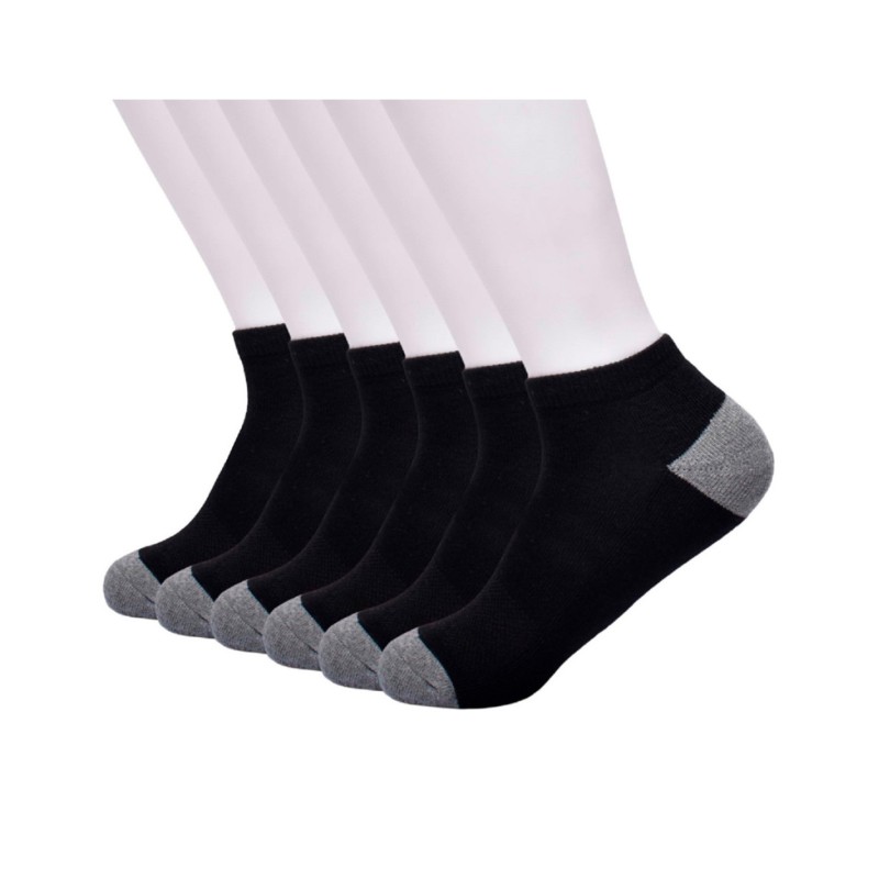 Calcetas Tobilleras negro con detalles gris - ID 49860
