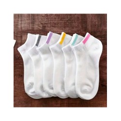 Calcetas Tobilleras Blancas con Detalle de Color ID 49811