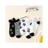 Calcetas Tobilleras Blanco y Negro - ID 49829