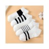 Calcetas Tobilleras Blancas con Franjas Negras ID 49816