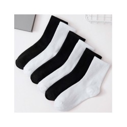 Calcetín largo unisex blanco y negro SHIRLEY - ID 47149
