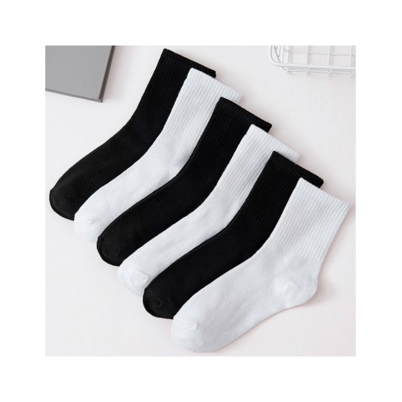 Calcetín largo unisex blanco y negro SHIRLEY - ID 47149