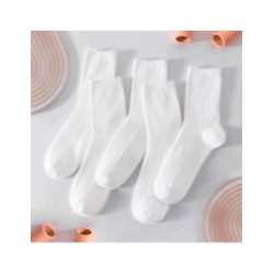Calcetín acanalado unisex blancas SHIRLEY - ID 47136