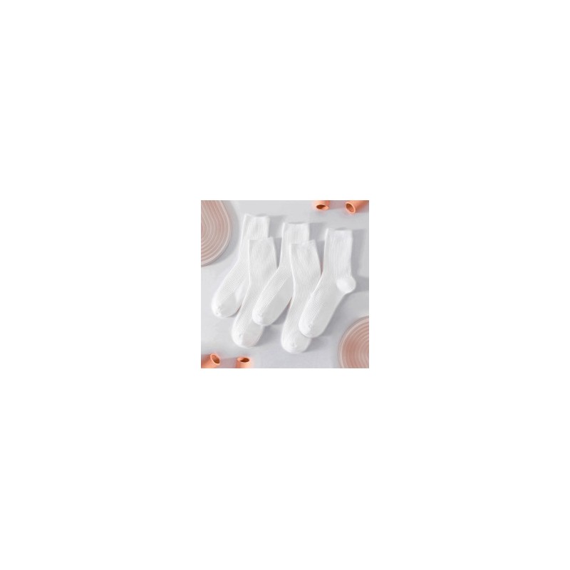 Calcetín acanalado unisex blancas SHIRLEY - ID 47136