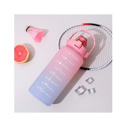 Botella deportiva motivacional 2 litros rosa-azul SHIRLEY ID 43151