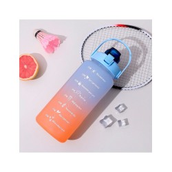 Botella deportiva motivacional 2 litros azul-naranja SHIRLEY ID 43150