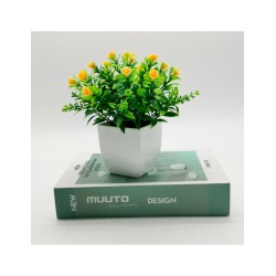 Planta Artificial Decorativa con Maceta Blanca - ID 47611