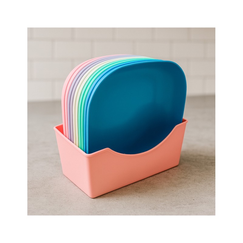 Mini Platos de Colores con Soporte - ID 47564