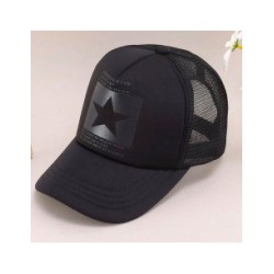 Gorra Negra Trucker Estrella Unisex- ID 47445
