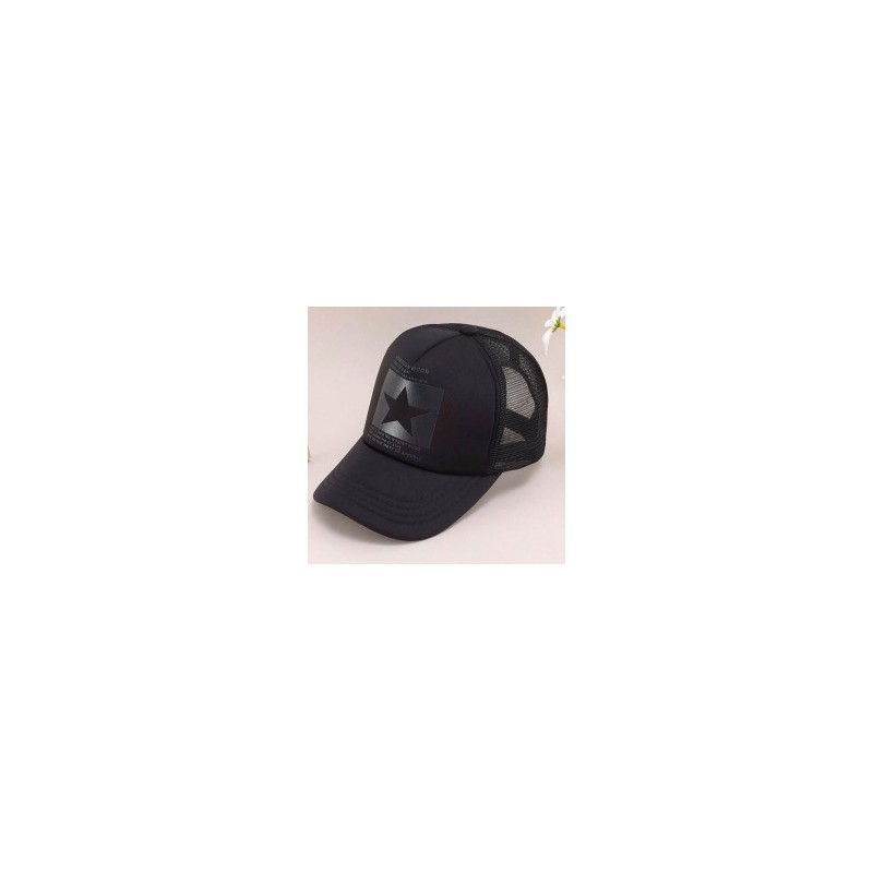 Gorra Negra Trucker Estrella Unisex- ID 47445